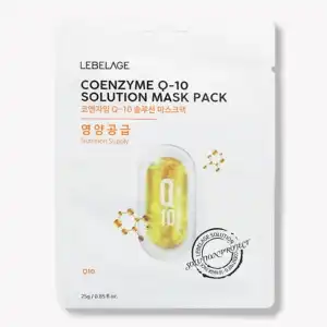 Csak ma Tápláló arcpakolás koenzimmel Koenzim Q-10 Solution Mask LEBELAGE