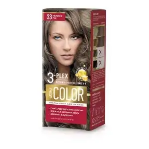 Vásárlói kedvenc AROMA COLOR 3-PLEX Hajfesték 33 Hamu szőke, nagyker
