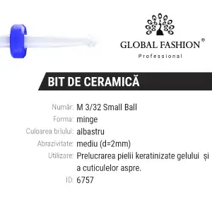 Szuper akció Kerámia bit, kutikula, kék, M 3/32 Small Ball (M) 6757,...