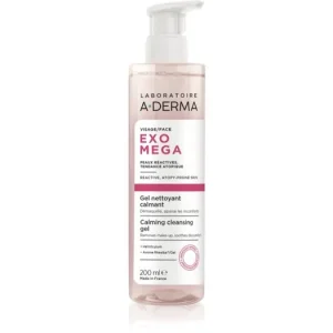A-DermaExomega Calming Cleansing Gel arctisztító és szemfestéklemosó gél nyugtató hatással Korlátozott ajánlat
