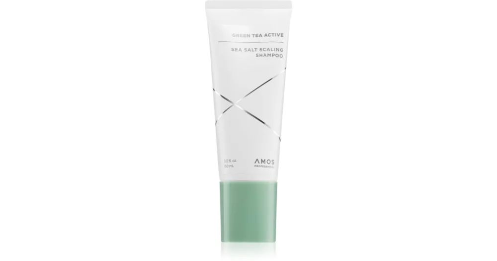 AMOS PROFESSIONALGreen Tea Active Sea Salt Scaling Shampoo hajhullás elleni sampon tengeri sóval Expressz szállítás