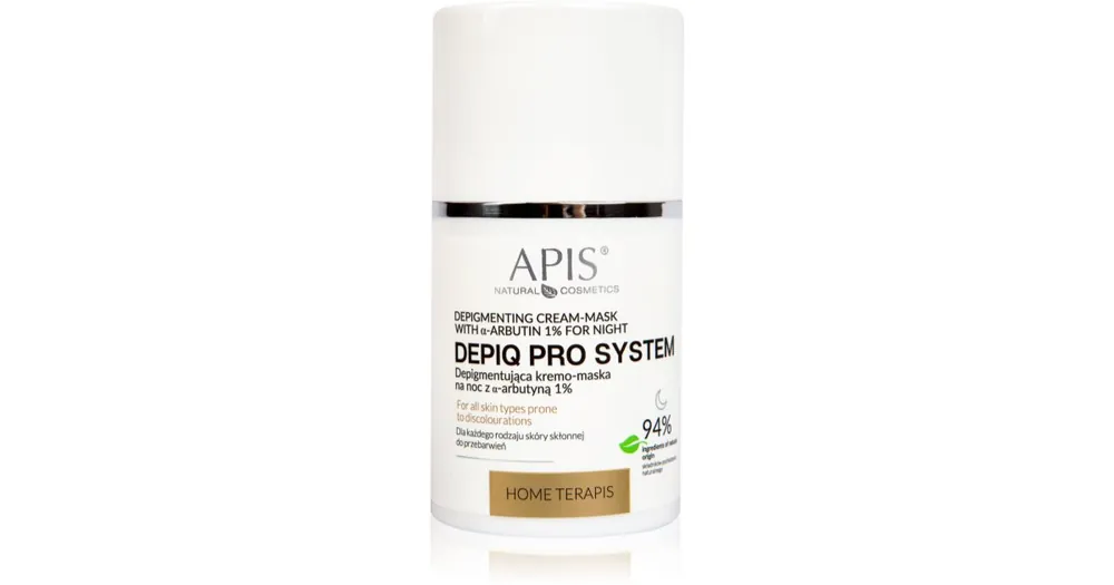 Árcsökkenés Apis Natural CosmeticsHome TerApis megújító éjszakai krémes arcmaszk a hiperpigmentációs bőrre