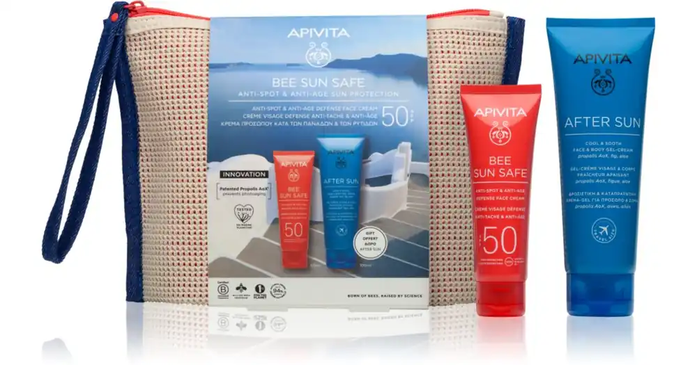 ApivitaBee Sun Safe Anti-spot & Anti-age Sun Protection szett napozáshoz Prémium