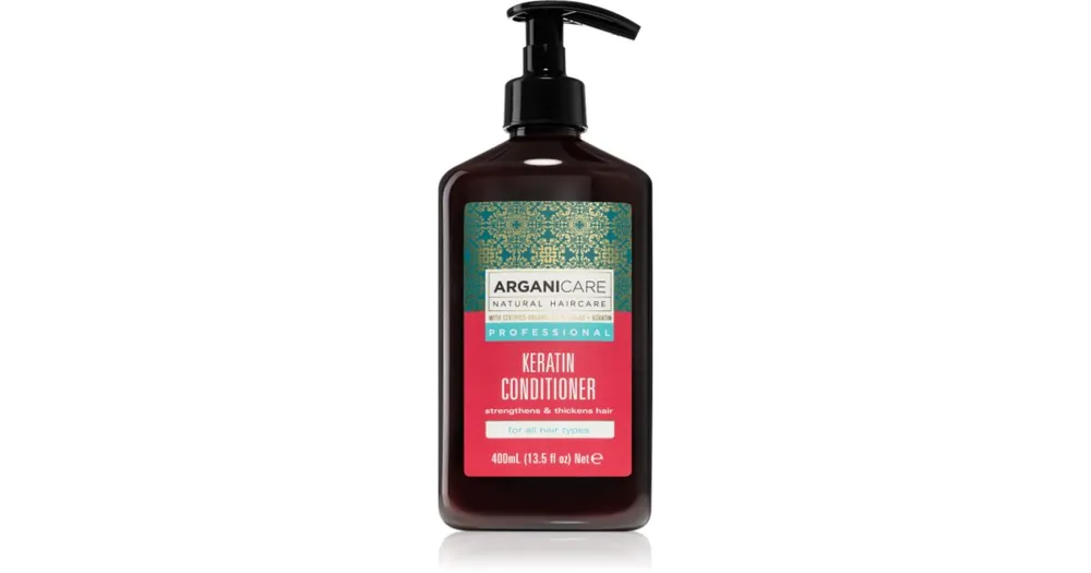 ArganicareKeratin Conditioner Kondicionáló kémiailag kezelt, szőkített vagy sérült hajra Újdonság