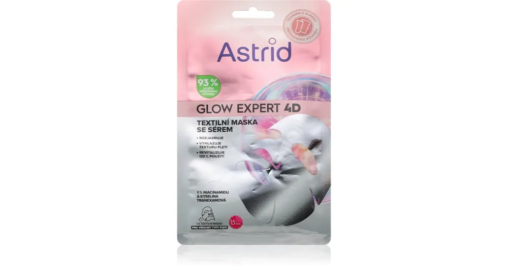 Outlet AstridGlow Expert arcmaszk az élénk és kisimított arcbőrért