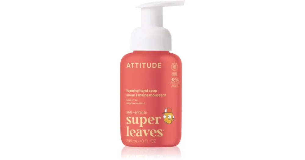 Prémium AttitudeSuper Leaves Kids hab szappan kézre a mangó illatával
