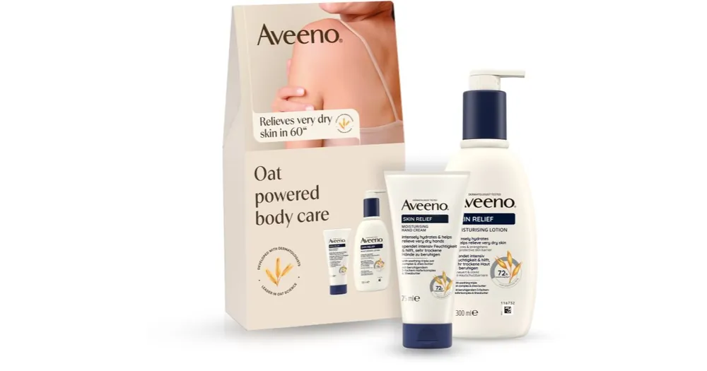 Ajánlat AveenoSkin Relief intenzív hidratáló szett száraz és érzékeny bőrre