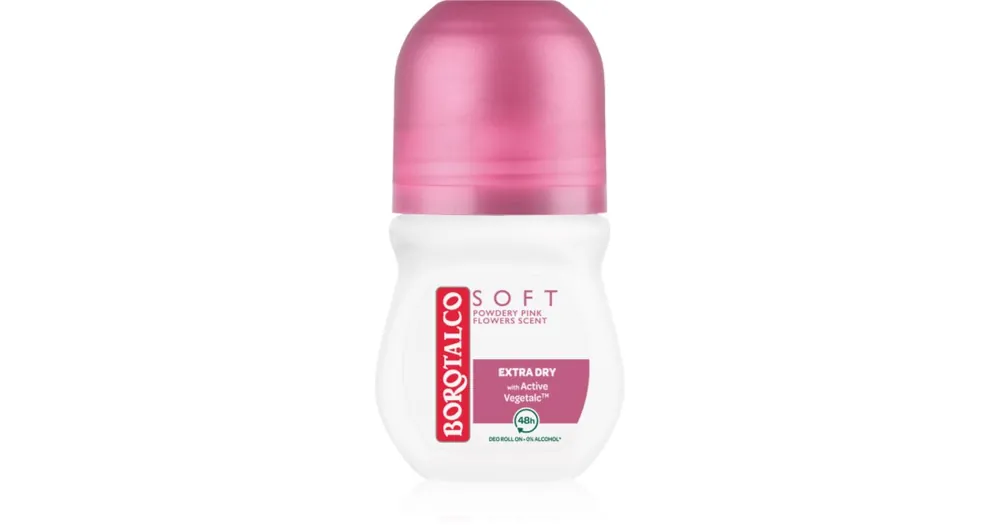 Vedd meg most BorotalcoSoft Talc & Pink Flower Talc & Pink Flower golyós dezodor roll - on alkoholmentes