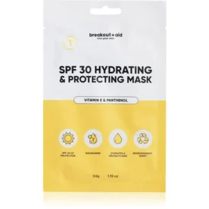 Gyors kiszállítás breakout + aidSPF 30 Hydrating & Protecting Mask hidratáló gézmaszk E-vitaminnal