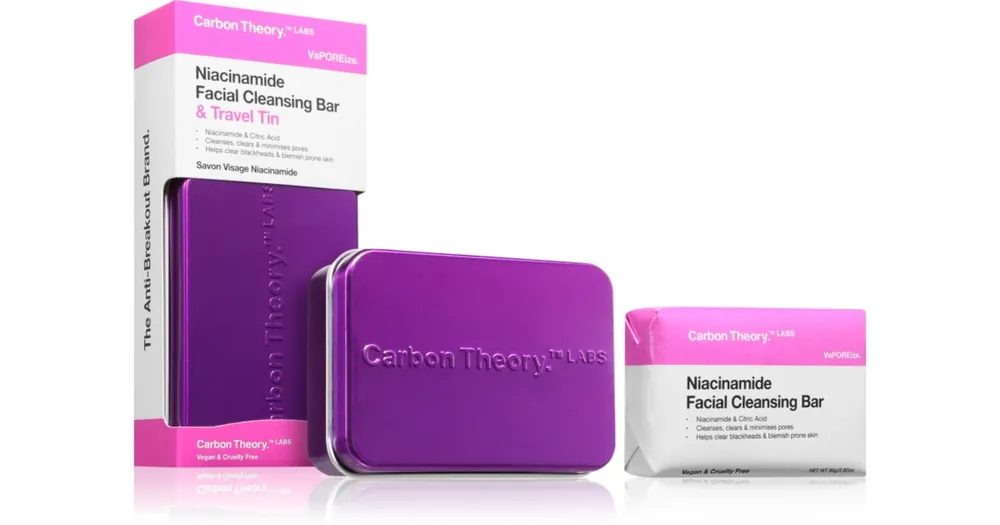 Carbon TheoryVaporeize Facial Cleansing Bar tisztító szappan arcra niacinamiddal Szuper ajánlat