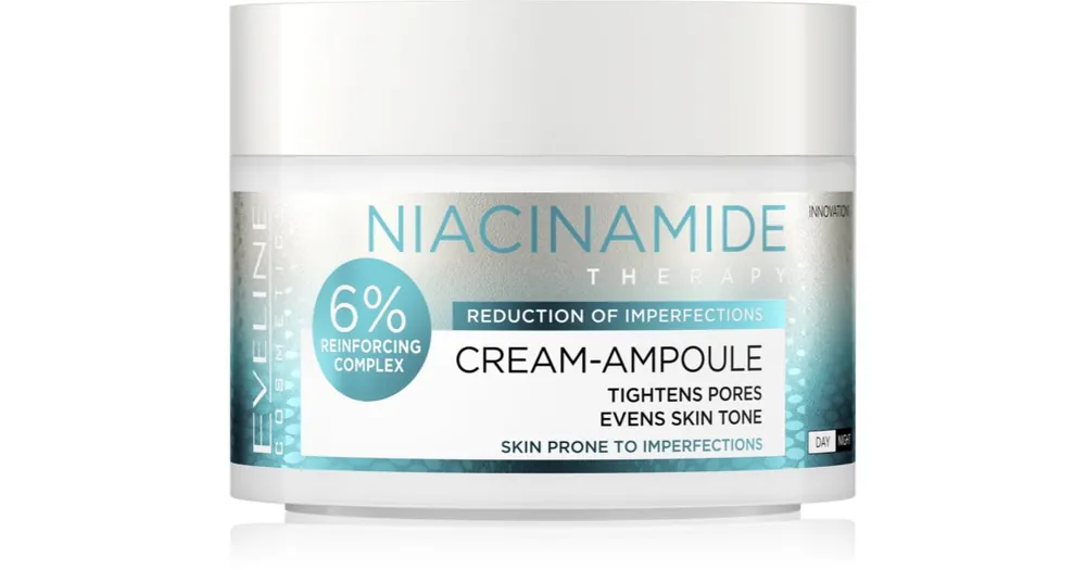 Bestseller Eveline CosmeticsCream-Ampoule Niacinamide hidratáló krém a bőr tökéletlenségei ellen