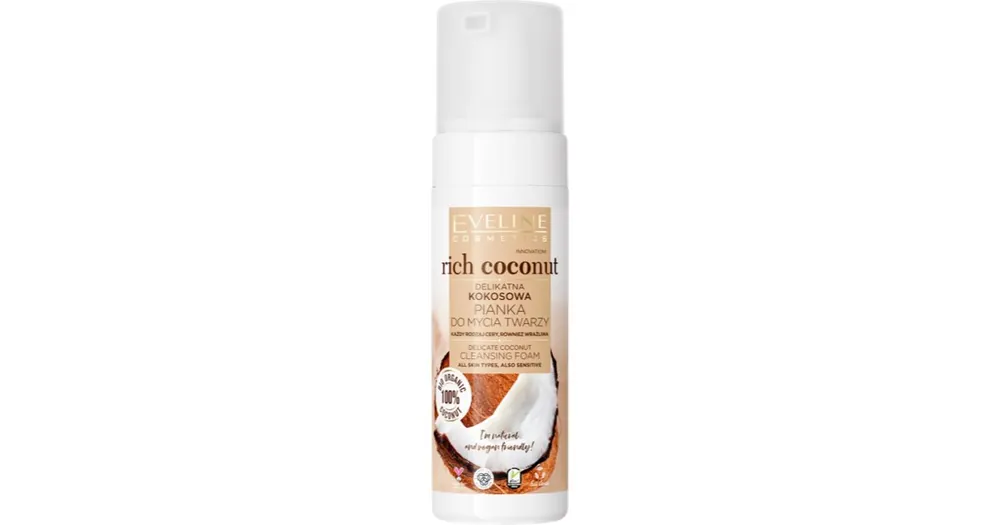 Csak ma Eveline CosmeticsRich Coconut finoman tisztító hab probiotikumokkal