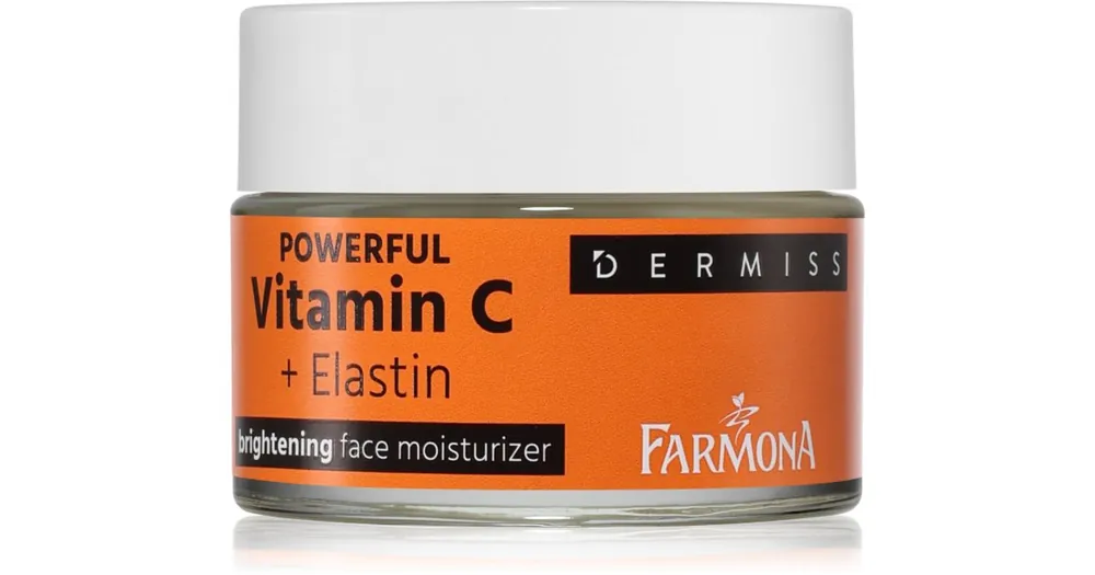FarmonaDermiss Powerful Vitamin C + Elastin bőrkrém élénk és hidratált bőr Vásárlói kedvenc