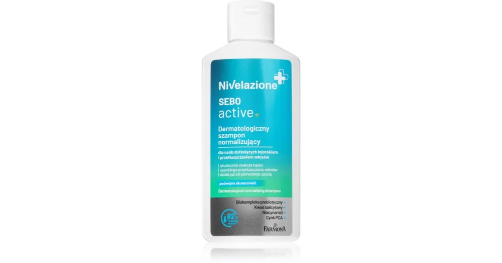 FarmonaNivelazione Sebo Active normalizáló sampon a zsíros és irritált fejbőrre Alacsony ár