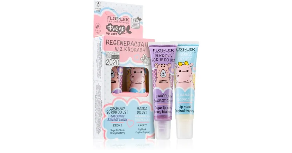 Azonnal elérhető Floslek LaboratoriumVege Lip Care ajándékszett a száraz ajkakra