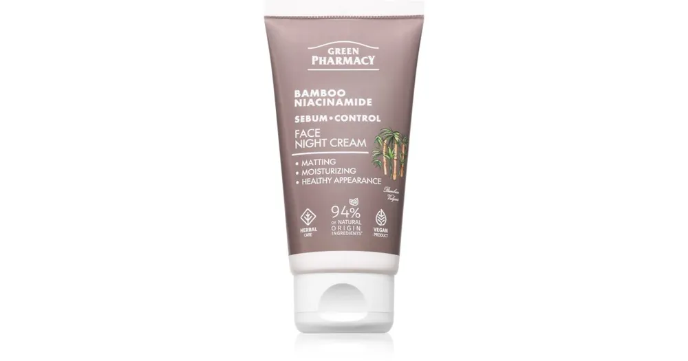 Green PharmacyBamboo & Niacinamide Night Face Cream hidratáló éjszakai krém Azonnali szállítás