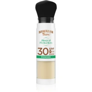 Hawaiian TropicMineral Protection Powder Brush vízálló és védő napozó púder SPF 30 Szuper akció