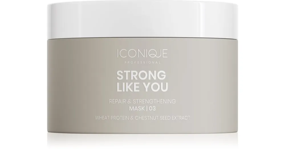 Népszerű ICONIQUE ProfessionalSTRONG LIKE YOU Repair & Strengthening regeneráló maszk a károsult hajra