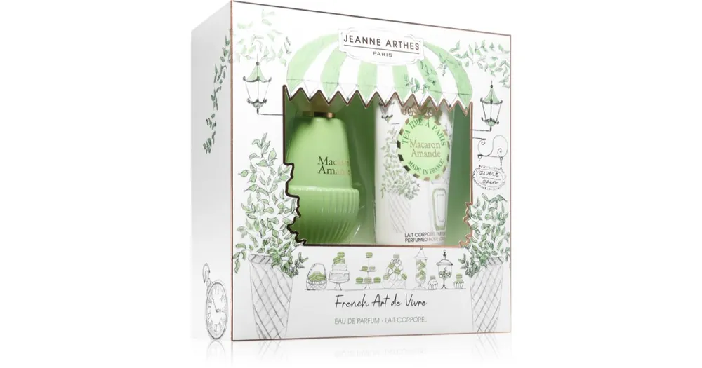 Vedd meg most Jeanne ArthesTea Time á Paris Macaron Amande ajándékszett hölgyeknek