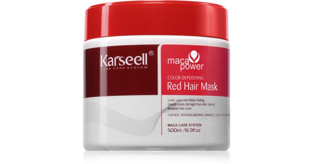 Végkiárusítás KarseellColor Depositing Red Hair Mask maszk a hajszín élénkítéséért