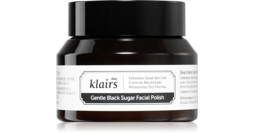 KlairsGentle Black Sugar Facial Polish hidratáló peeling arcra Szezonális akció