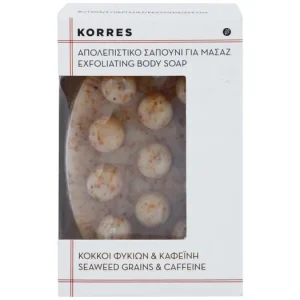 Árcsökkenés KorresSeaweed Grains & Kaffeine peeling szappan narancsbőrre