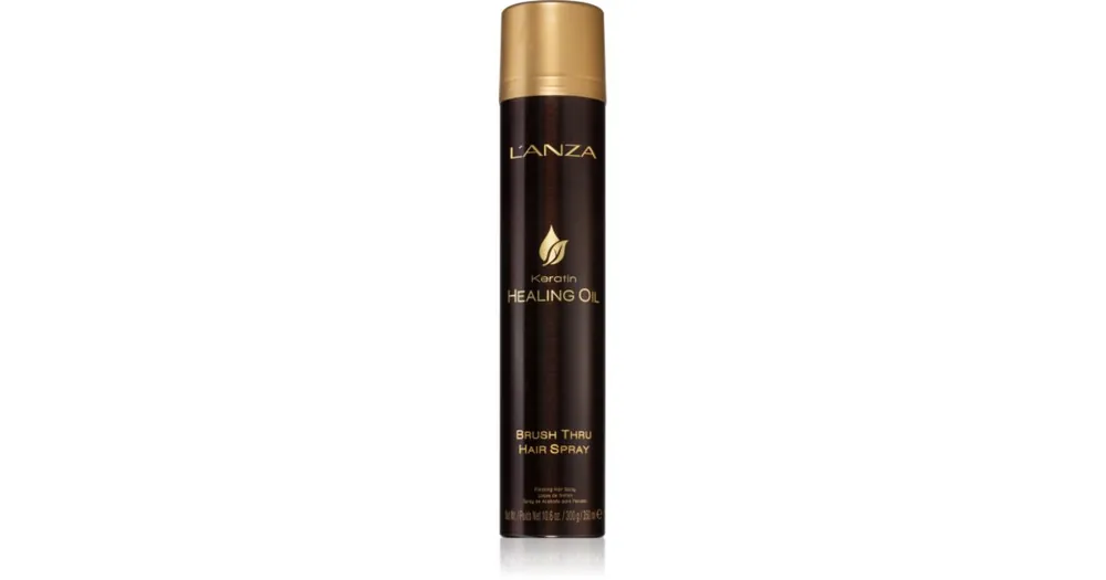Végkiárusítás L‘anzaKeratin Healing Oil Brush Thru Spray védő spray a természetes fixálásért és a fényes hajért