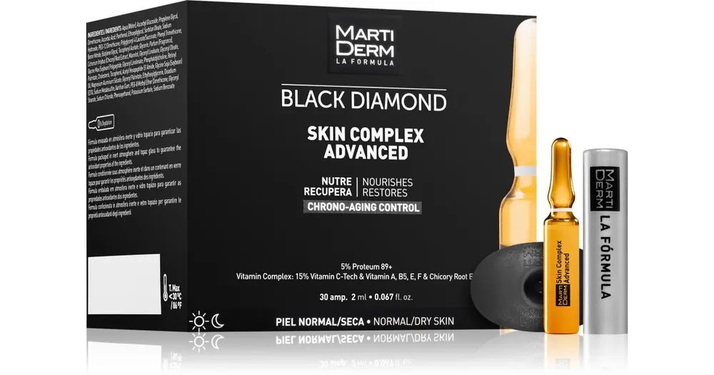 Akciós ár MartiDermBlack Diamond Skin Complex Advanced ampullák fáradt bőrre