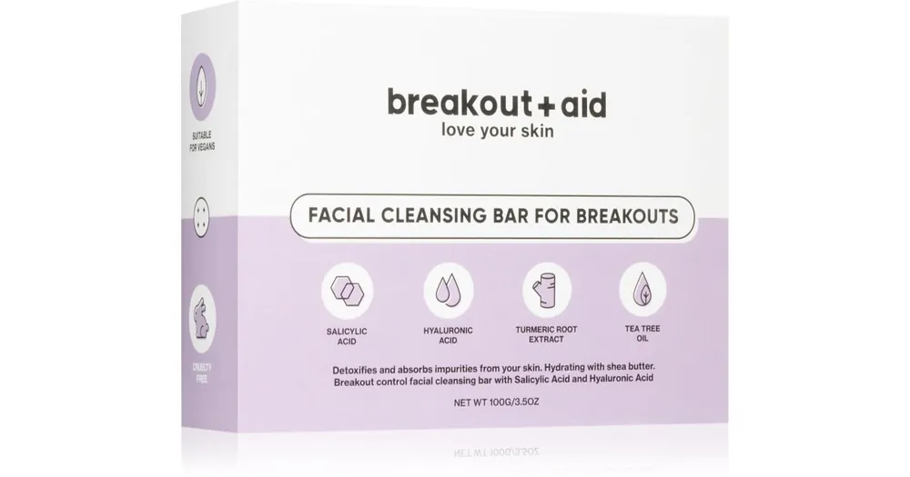 Különleges ajánlat breakout + aidFacial Cleansing Bar szappan problémás bőrre szalicilsavval