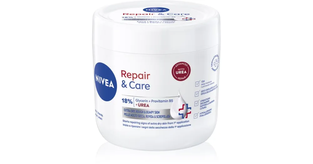 NIVEARepair & Care Urea regeneráló testkrém Száraz, nagyon száraz bőrre Ne maradj le