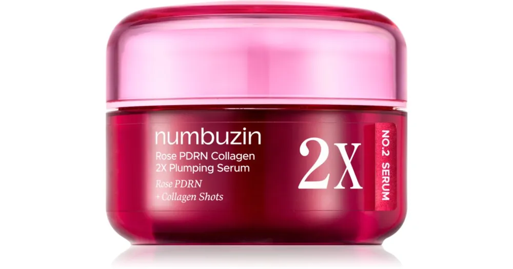 Prémium NumbuzinNo. 2 Rose PDRN Collagen 2X Plumping Serum intenzív feszesítő szérum hidratáló hatással