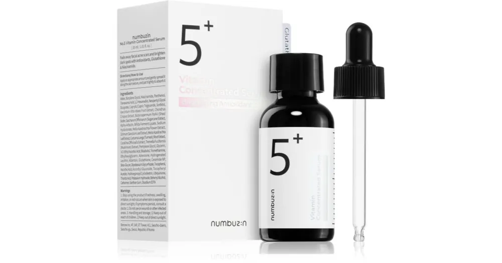 Kihagyhatatlan ajánlat NumbuzinNo. 5 Glutathione Vitamin Concentrated Serum koncentrált bőrszérum a hiperpigmentációs bőrre