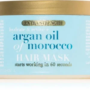 Árcsökkenés OGXArgan Oil Of Morocco Extra Strenght intenzív fiatalító maszk a károsult hajra