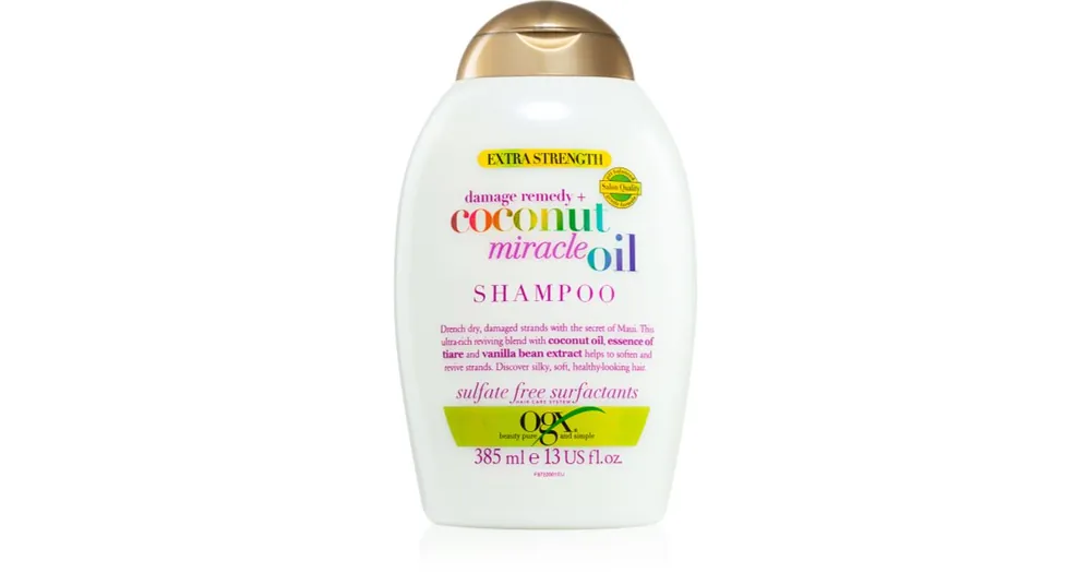 Ne maradj le OGXCoconut Miracle Oil hajerősítő sampon a sérült hajra kókuszolajjal