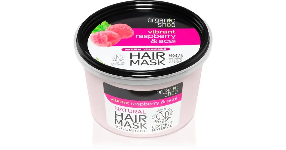 Különleges ajánlat Organic ShopVibrant Raspberry & Acai tápláló hajmaszk