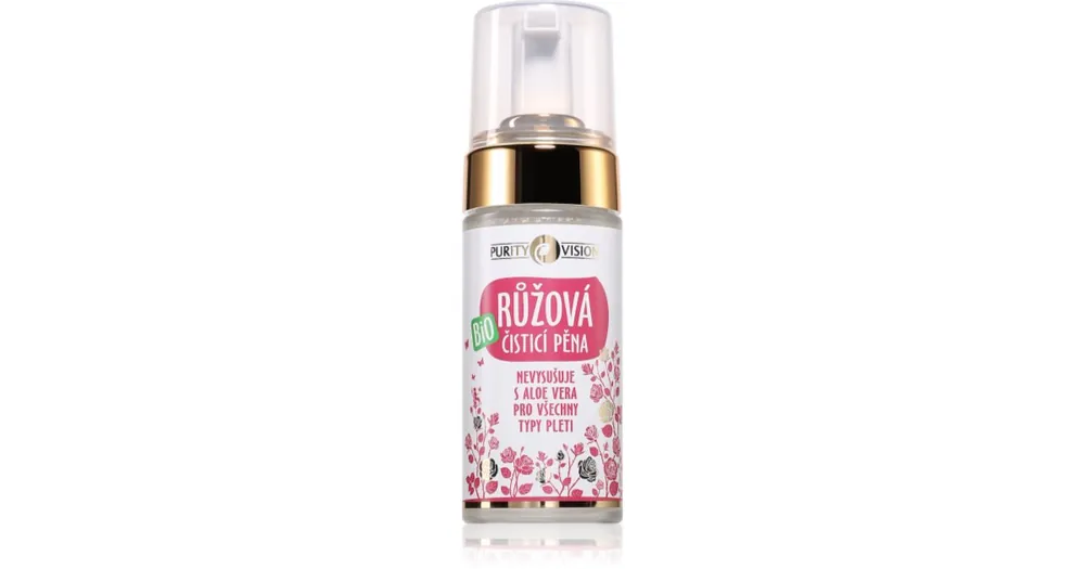 Purity VisionBIO Rose Cleansing Foam finoman tisztító hab az érzékeny arcbőrre Szuper akció