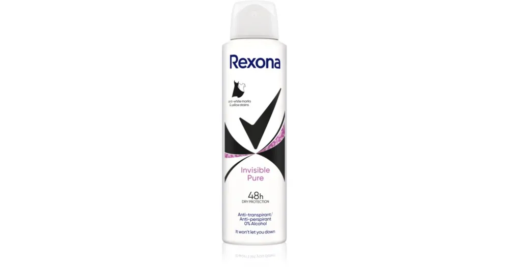 RexonaInvisible Pure izzadásgátló spray a fehér és sárga foltok ellen Gyors kiszállítás