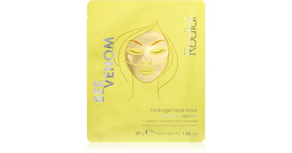 Árcsökkenés RodialBee Venom Hydrogel Face Mask pihentető hidrogélmaszk