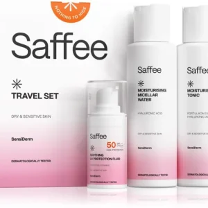 SaffeeSensiDerm Travel Set utazó szett kozmetikumokra száraz és érzékeny bőrre Alacsony ár