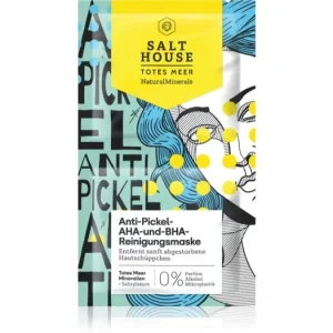 Prémium Salt HouseNatural Minerals Anti-pimple AHA and BHA Cleansing Mask tisztító maszk