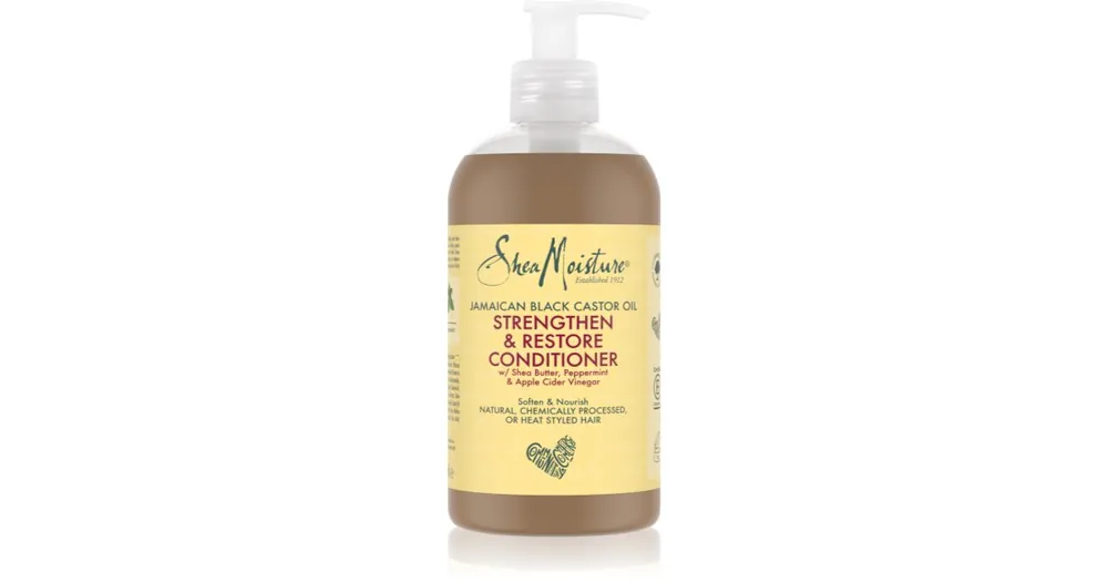 Ne maradj le Shea MoistureJamaican Black Castor Oil Strengthen & Restore erősítő és revitalizáló kondicionáló a károsult hajra és fejbőrre