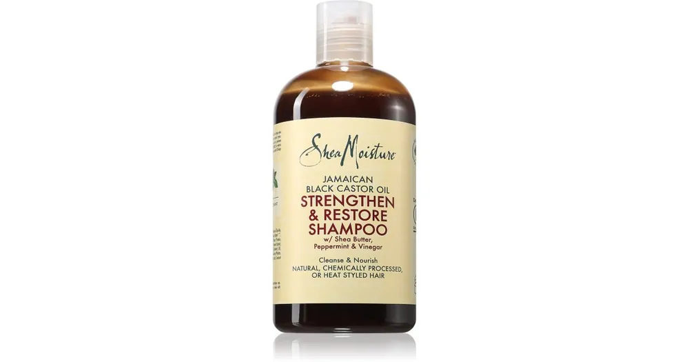 Gyors szállítás Shea MoistureJamaican Black Castor Oil Strengthen & Restore tisztító sampon a sérült és festett hajra