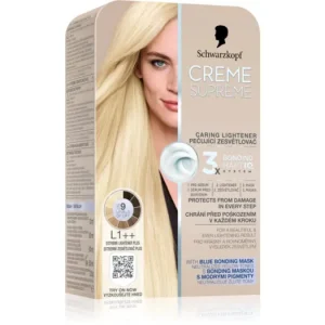 SchwarzkopfCreme Supreme Caring Lightener tartós hajfesték a haj élénkítésére Expressz kézbesítés