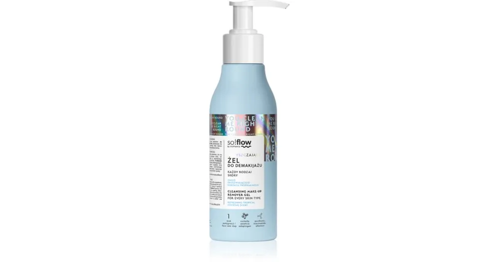 so!flowCleansing Make-Up Removal Gel arctisztító és szemfestéklemosó gél minden bőrtípusra Szuper akció