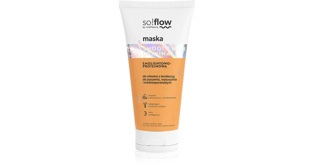 so!flowFrizzy and Dry Hair Protein-Emollient Mask kisimító maszk töredezés ellen Kiárusítás