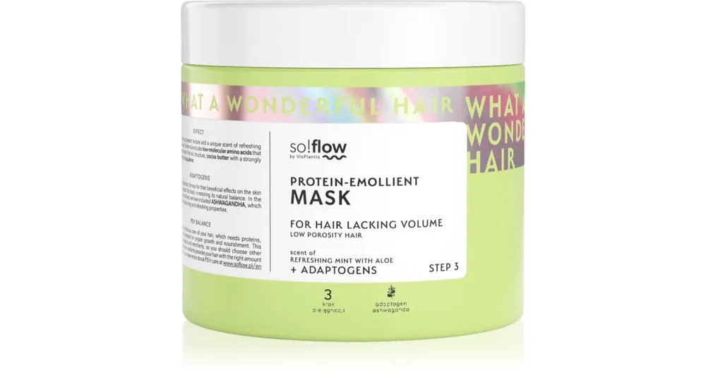 Csak ma so!flowLow Porosity Hair Protein-Emollient Mask maszk lelapuló hajra