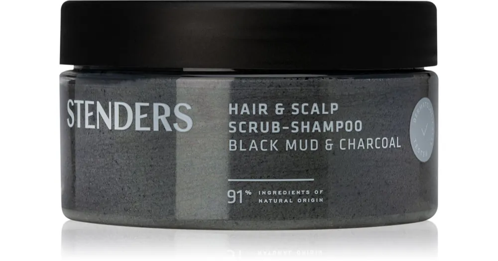 Prémium STENDERSBlack Mud & Charcoal tisztító peeling a hajra és a fejbőrre