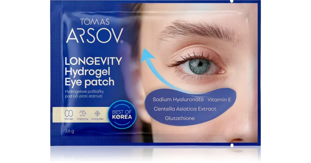 Tomas ArsovLongevity Hydrogel Eye patch hidrogéles párnácskák öregedés ellen Akció