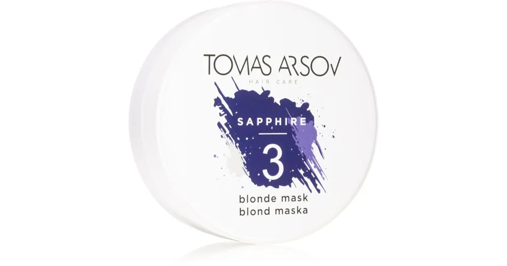 Végkiárusítás Tomas ArsovSapphire Blonde Mask természetesen neutralizáló maszk a szőke és melírozott hajra
