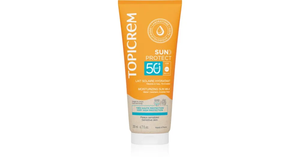 TopicremSun Protect Moisturizing Sun Milk SPF50+ hidratáló napozótej SPF 50+ Újdonság